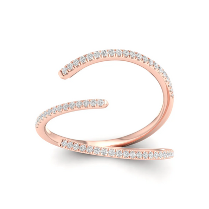 0.18ctw Lab Grown Diamond Unique Wedding Band