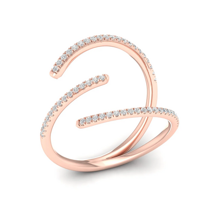 0.18ctw Lab Grown Diamond Unique Wedding Band