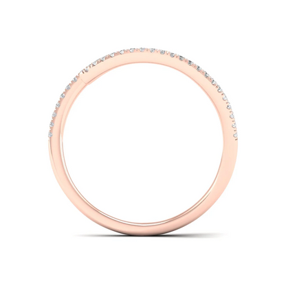 0.18ctw Lab Grown Diamond Unique Wedding Band