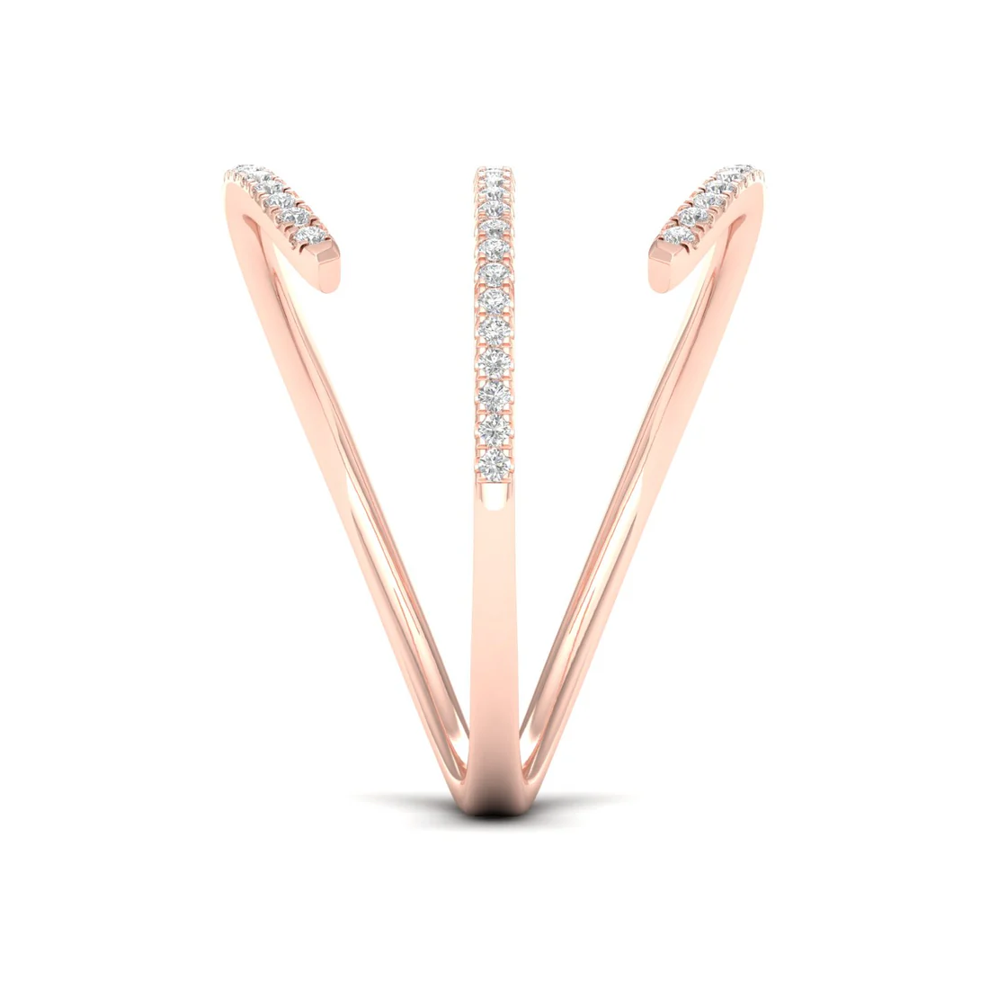 0.18ctw Lab Grown Diamond Unique Wedding Band