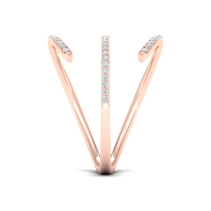 0.18ctw Lab Grown Diamond Unique Wedding Band