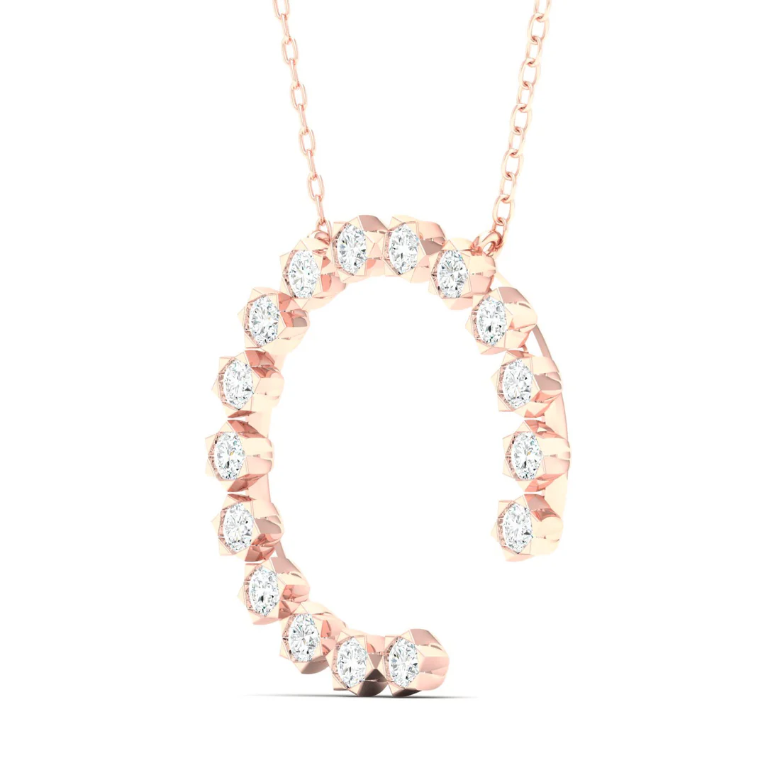 0.50 CTW Lab Grown Diamond Open Circle Pendant