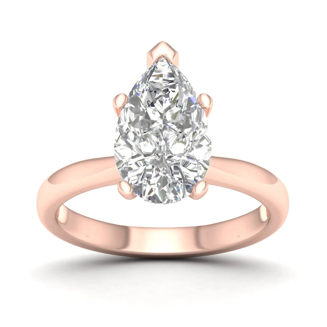 3 CT Antique Pear Lab Grown Diamond Solitaire Ring For Women