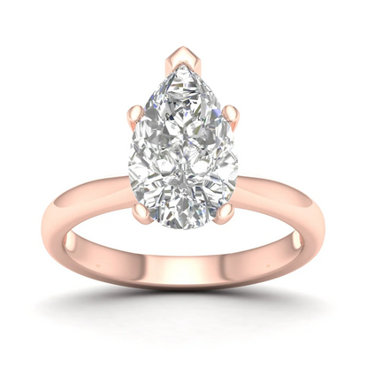 3 CT Antique Pear Lab Grown Diamond Solitaire Ring For Women