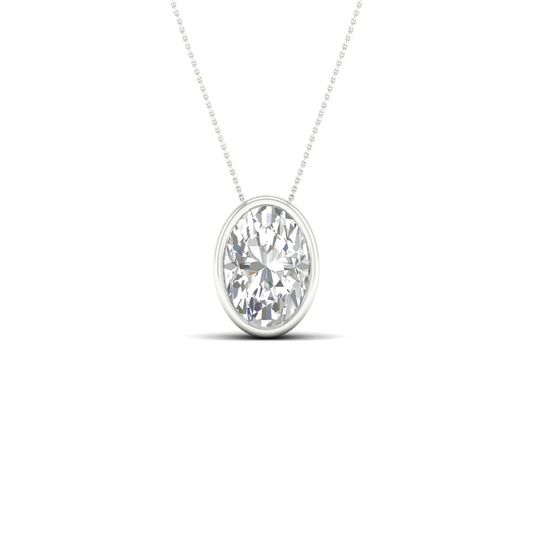 1 CTW Lab Grown Diamond Bezel Set Pendant