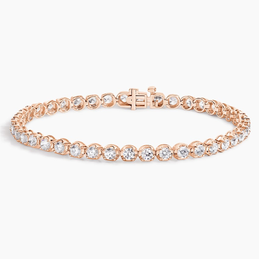 4CTW 7 inch Certified Round Lab Grown Diamond Tennis Bracelet