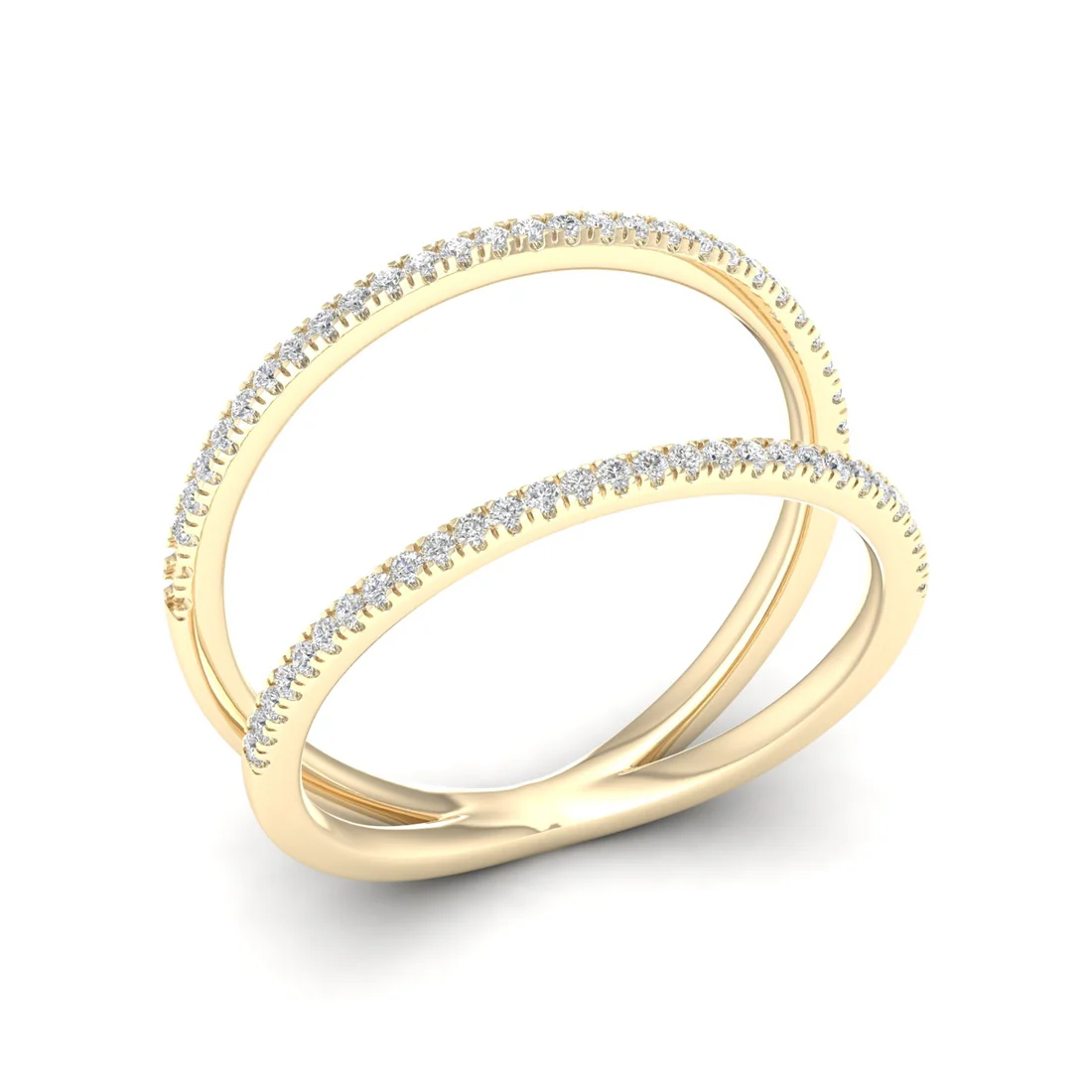 0.30Ctw Lab Grown Diamond Open Wedding Band