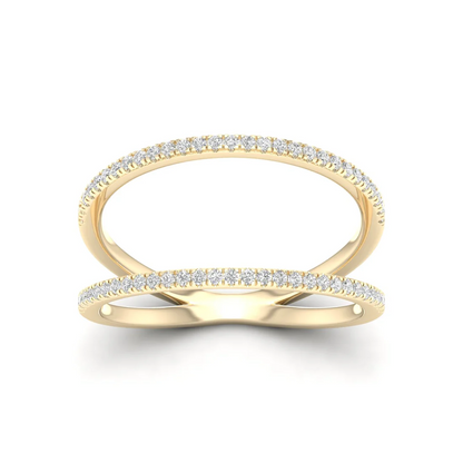 0.30Ctw Lab Grown Diamond Open Wedding Band
