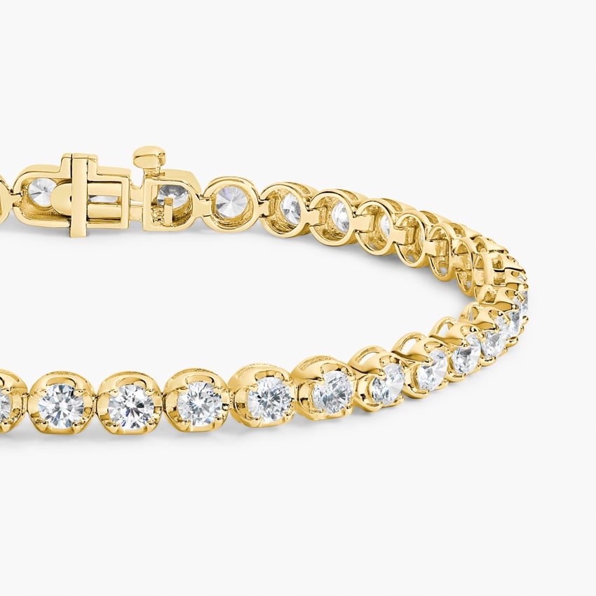 4CTW 7 inch Certified Round Lab Grown Diamond Tennis Bracelet