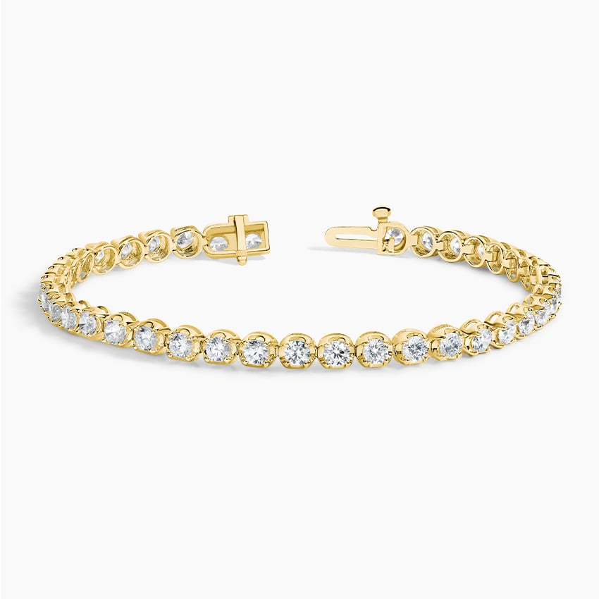 4CTW 7 inch Certified Round Lab Grown Diamond Tennis Bracelet