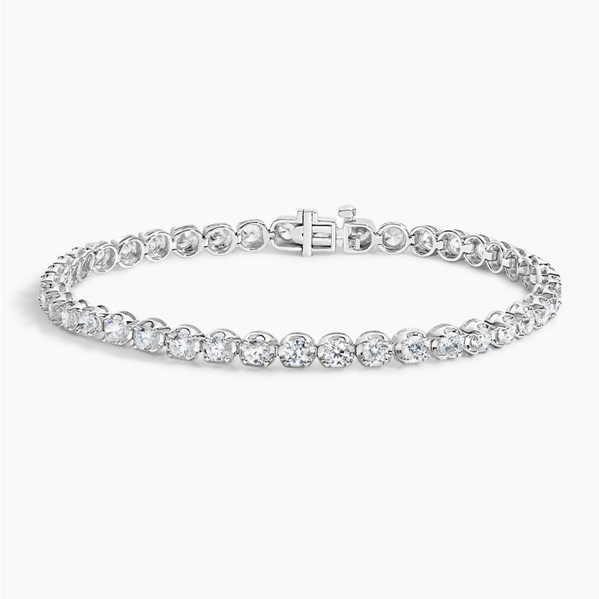 4CTW 7 inch Certified Round Lab Grown Diamond Tennis Bracelet