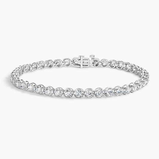 4CTW 7 inch Certified Round Lab Grown Diamond Tennis Bracelet
