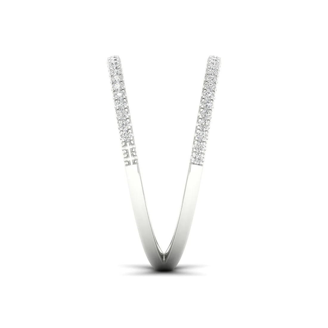 0.30Ctw Lab Grown Diamond Open Wedding Band