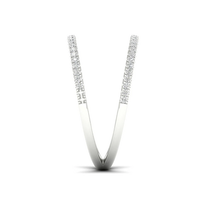 0.30Ctw Lab Grown Diamond Open Wedding Band