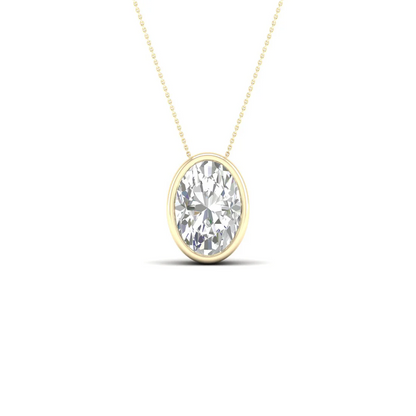 1 CTW Lab Grown Diamond Bezel Set Pendant