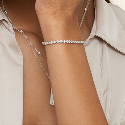 4CTW 7 inch Certified Round Lab Grown Diamond Tennis Bracelet