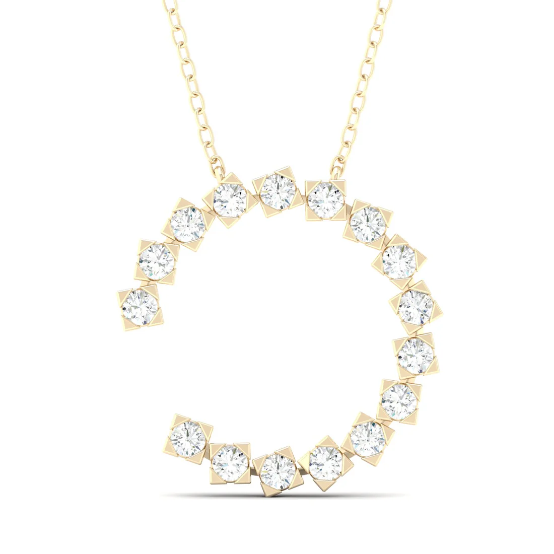 0.50 CTW Lab Grown Diamond Round Cut Pendant