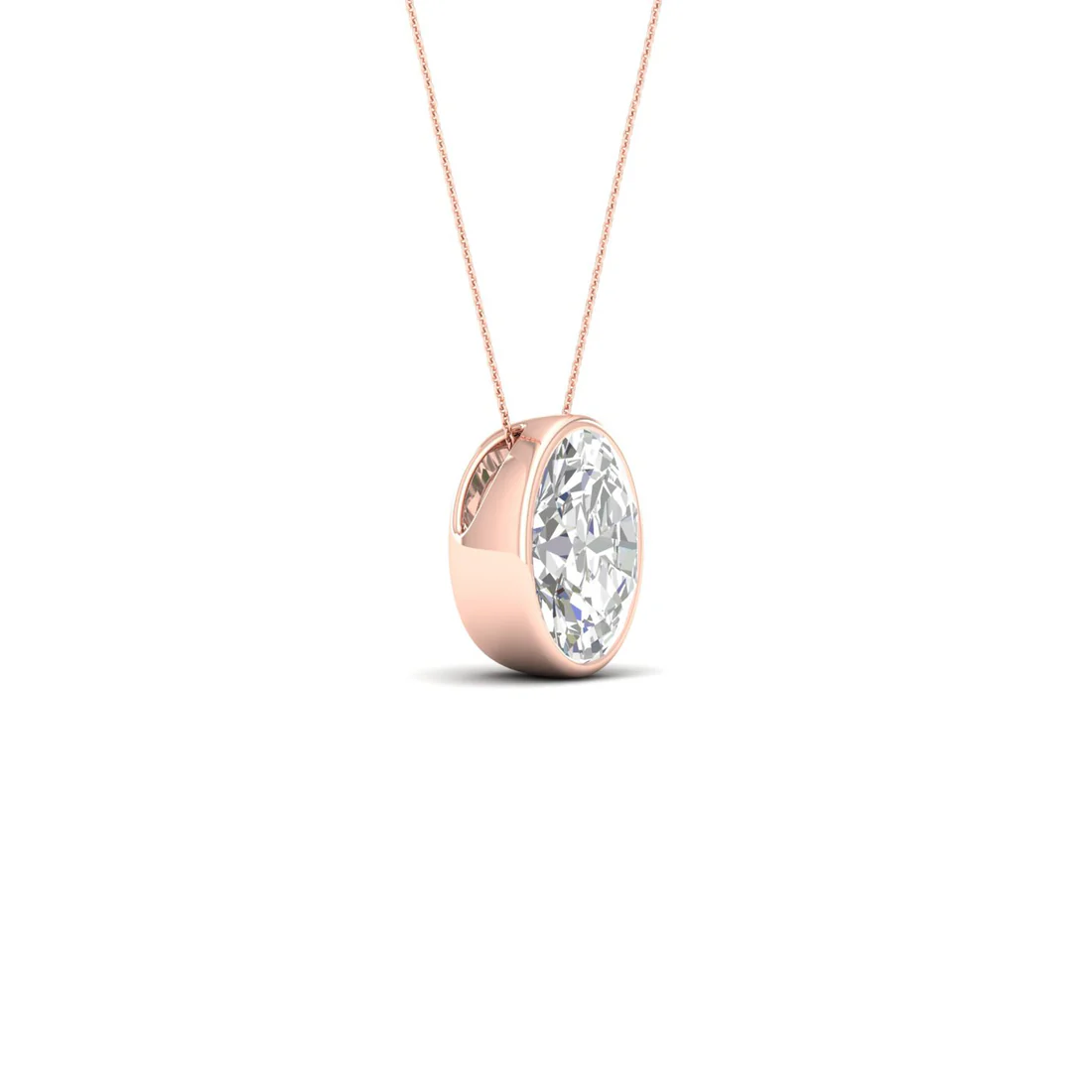 1 CTW Lab Grown Diamond Bezel Set Pendant