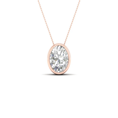 1 CTW Lab Grown Diamond Bezel Set Pendant