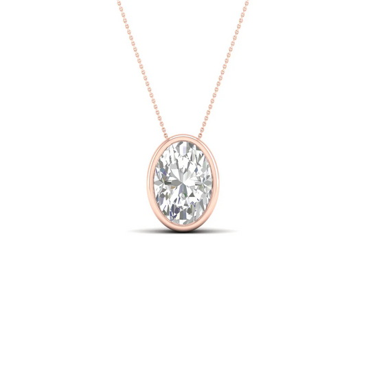 1 CTW Lab Grown Diamond Bezel Set Pendant