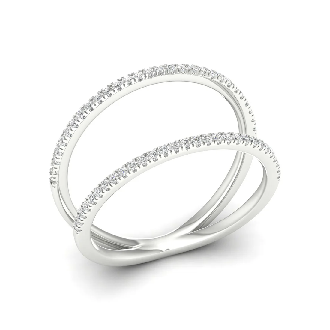 0.30Ctw Lab Grown Diamond Open Wedding Band
