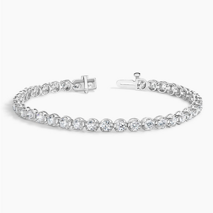 4CTW 7 inch Certified Round Lab Grown Diamond Tennis Bracelet