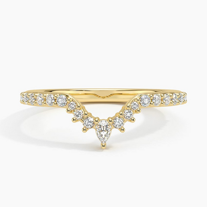 14k Yellow Gold Lab Grown Diamond Luxe Wedding Band Women