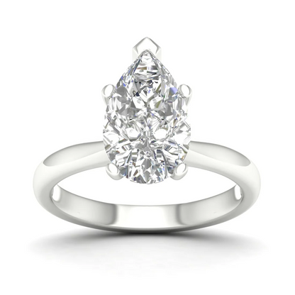 3 CT Antique Pear Lab Grown Diamond Solitaire Ring For Women