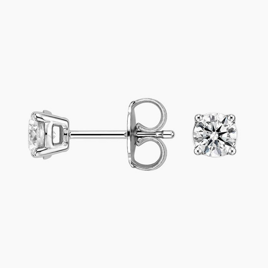 1/2 CTW Perfect 4 Prong Lab Grown Diamond Stud Earrings
