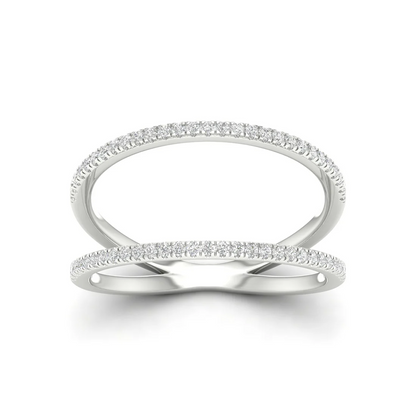 0.30Ctw Lab Grown Diamond Open Wedding Band