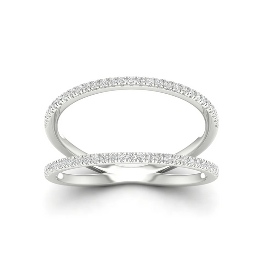 0.30Ctw Lab Grown Diamond Open Wedding Band