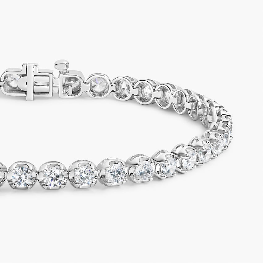 4CTW 7 inch Certified Round Lab Grown Diamond Tennis Bracelet