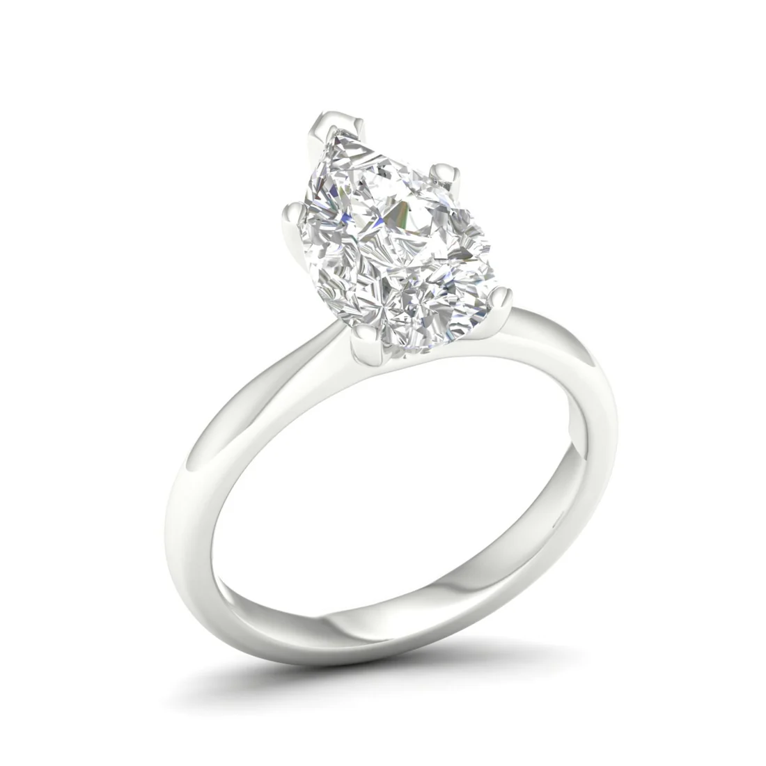 3 CT Antique Pear Lab Grown Diamond Solitaire Ring For Women