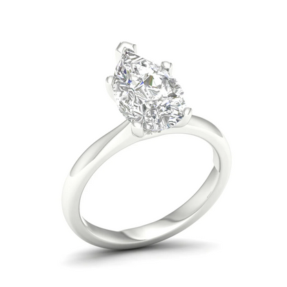 3 CT Antique Pear Lab Grown Diamond Solitaire Ring For Women