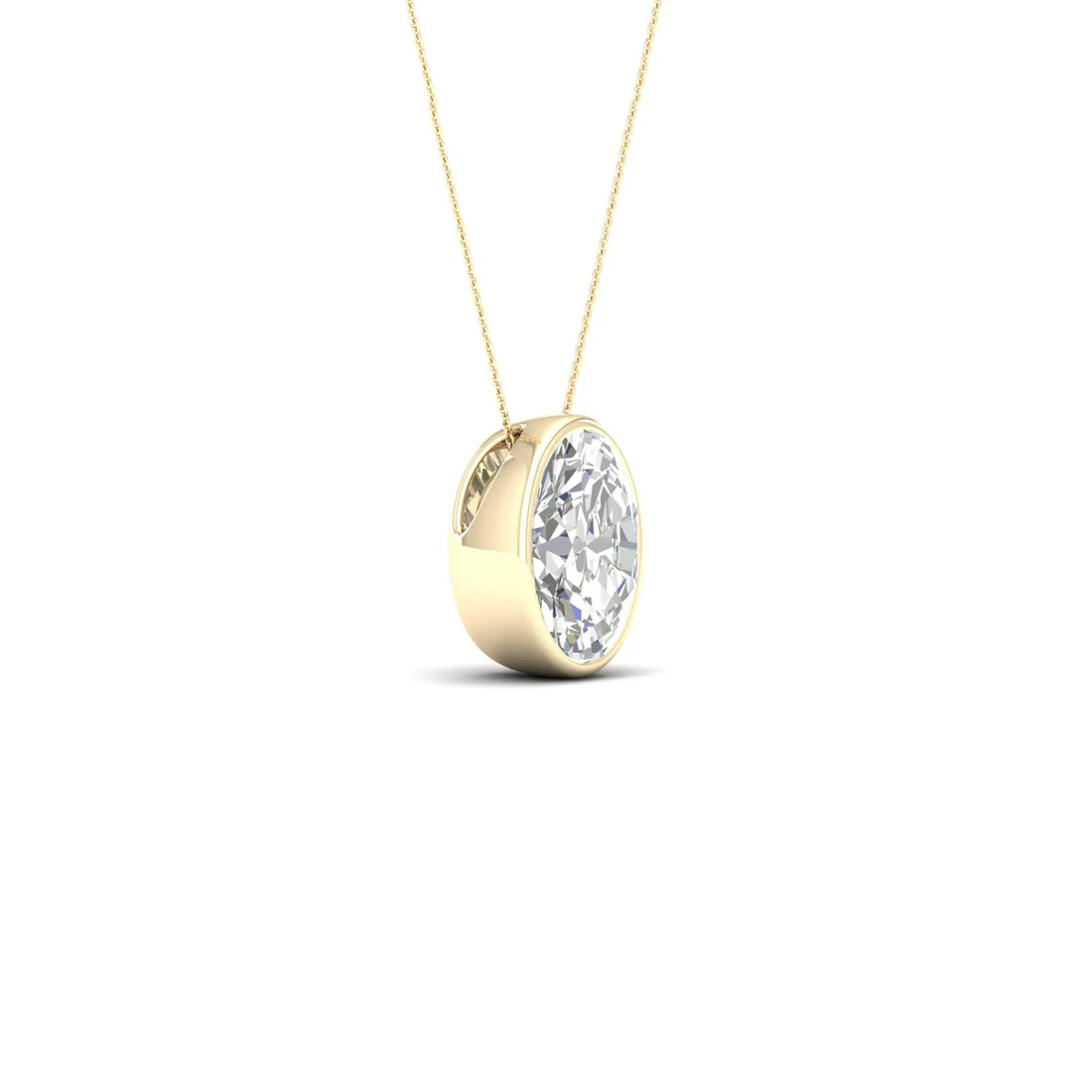 1 CTW Lab Grown Diamond Bezel Set Pendant