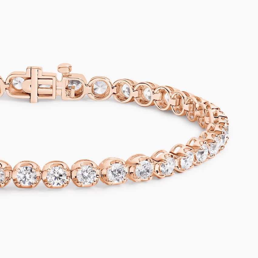 4CTW 7 inch Certified Round Lab Grown Diamond Tennis Bracelet