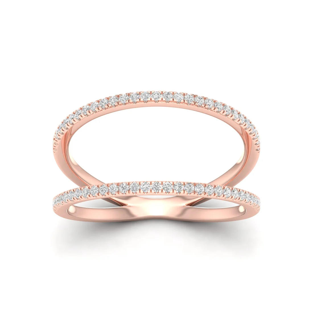 0.30Ctw Lab Grown Diamond Open Wedding Band