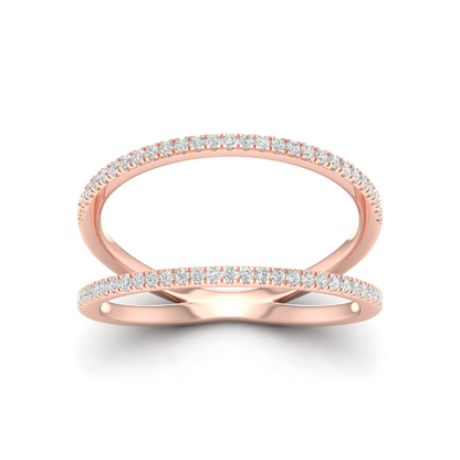 0.30Ctw Lab Grown Diamond Open Wedding Band