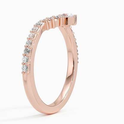 14k Yellow Gold Lab Grown Diamond Luxe Wedding Band Women