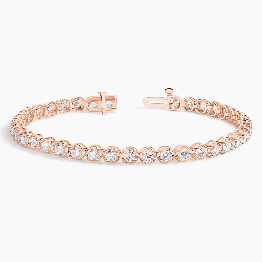 4CTW 7 inch Certified Round Lab Grown Diamond Tennis Bracelet