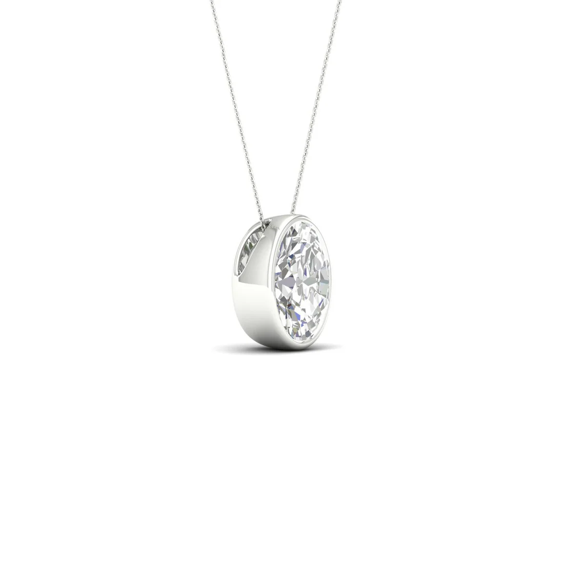 1 CTW Lab Grown Diamond Bezel Set Pendant