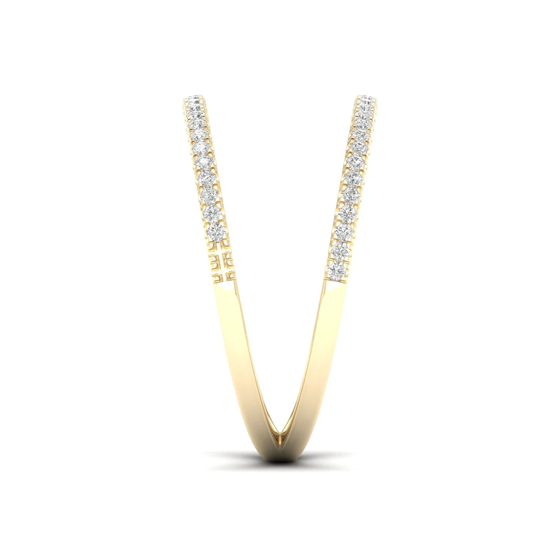 0.30Ctw Lab Grown Diamond Open Wedding Band