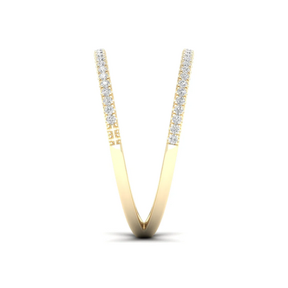 0.30Ctw Lab Grown Diamond Open Wedding Band