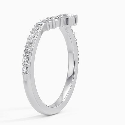 14k Yellow Gold Lab Grown Diamond Luxe Wedding Band Women
