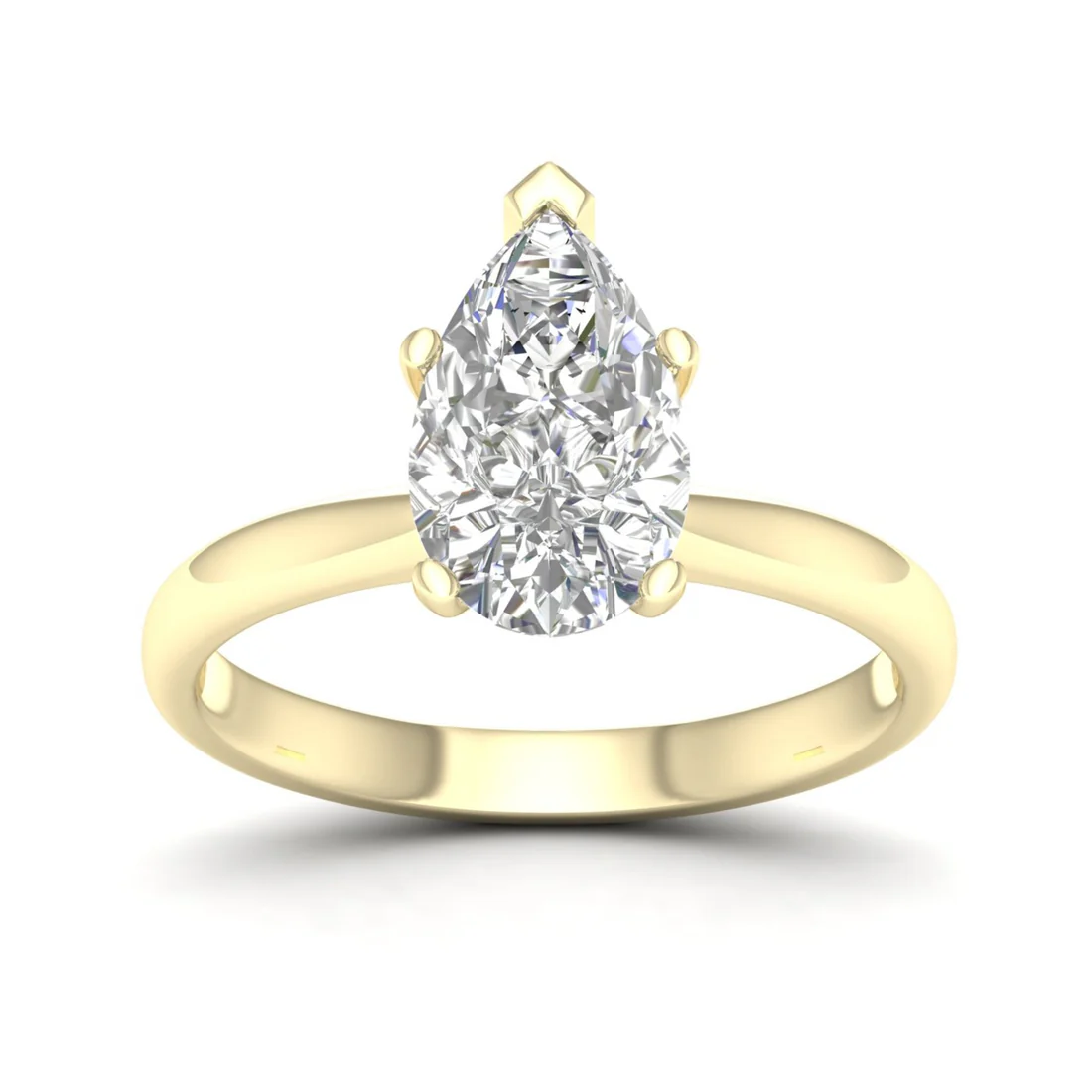 2 CTW Pear Lab Grown Diamond Solitaire Rings