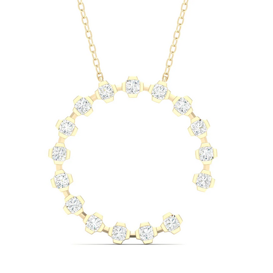 0.50 CT Lab Grown Diamond Open Round Pendant