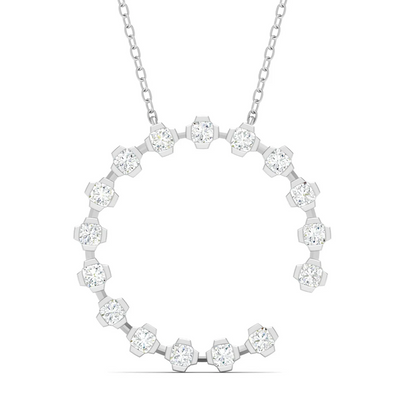 0.50 CT Lab Grown Diamond Open Round Pendant