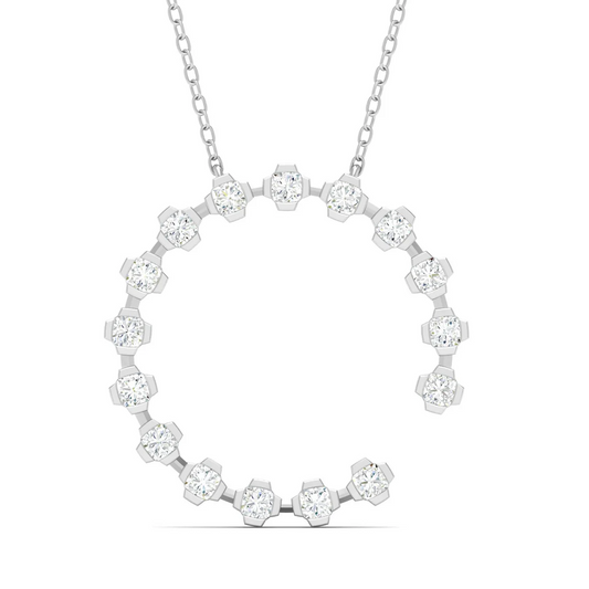 0.50 CT Lab Grown Diamond Open Round Pendant