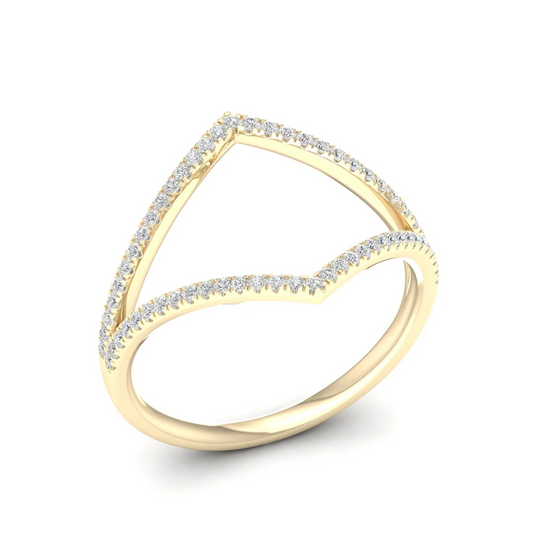 0.23Ctw Lab grown Diamond Vanki Wedding Band