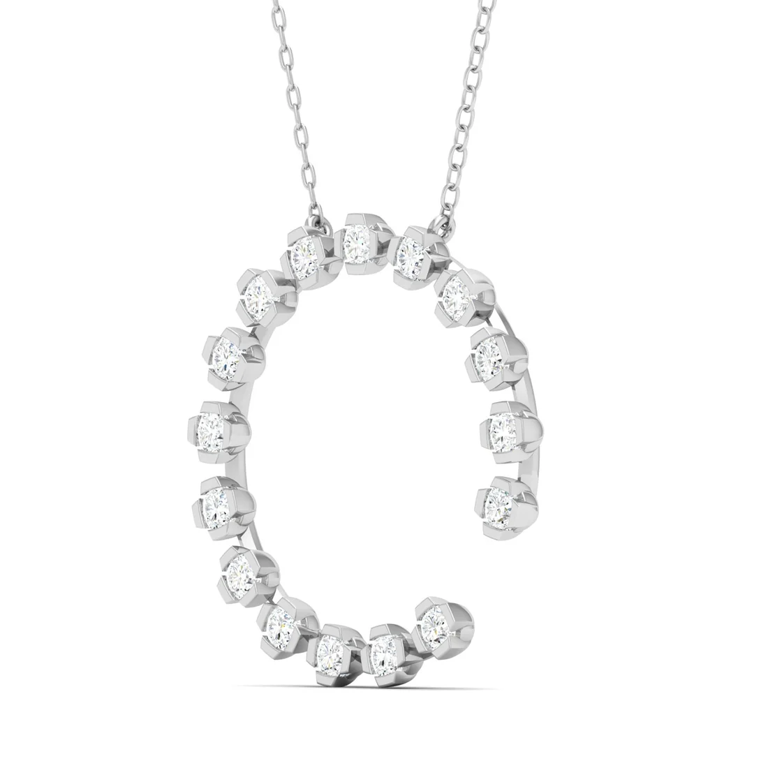 0.50 CT Lab Grown Diamond Open Round Pendant